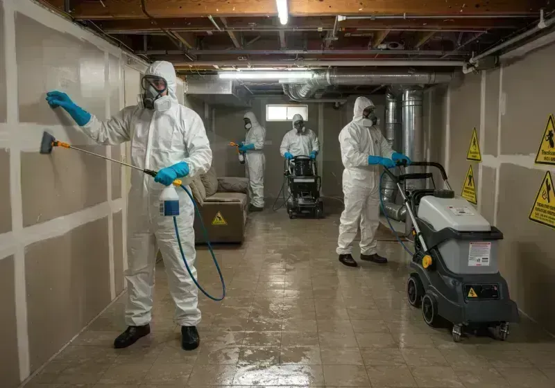 Basement Moisture Removal and Structural Drying process in Upper Bear Creek, CO